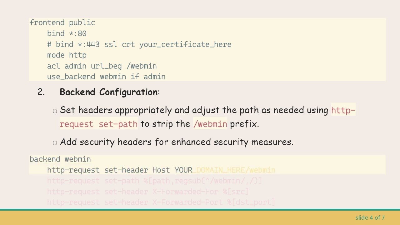 Solving Path Redirect Issues in HA Proxy for Webmin Configuration
