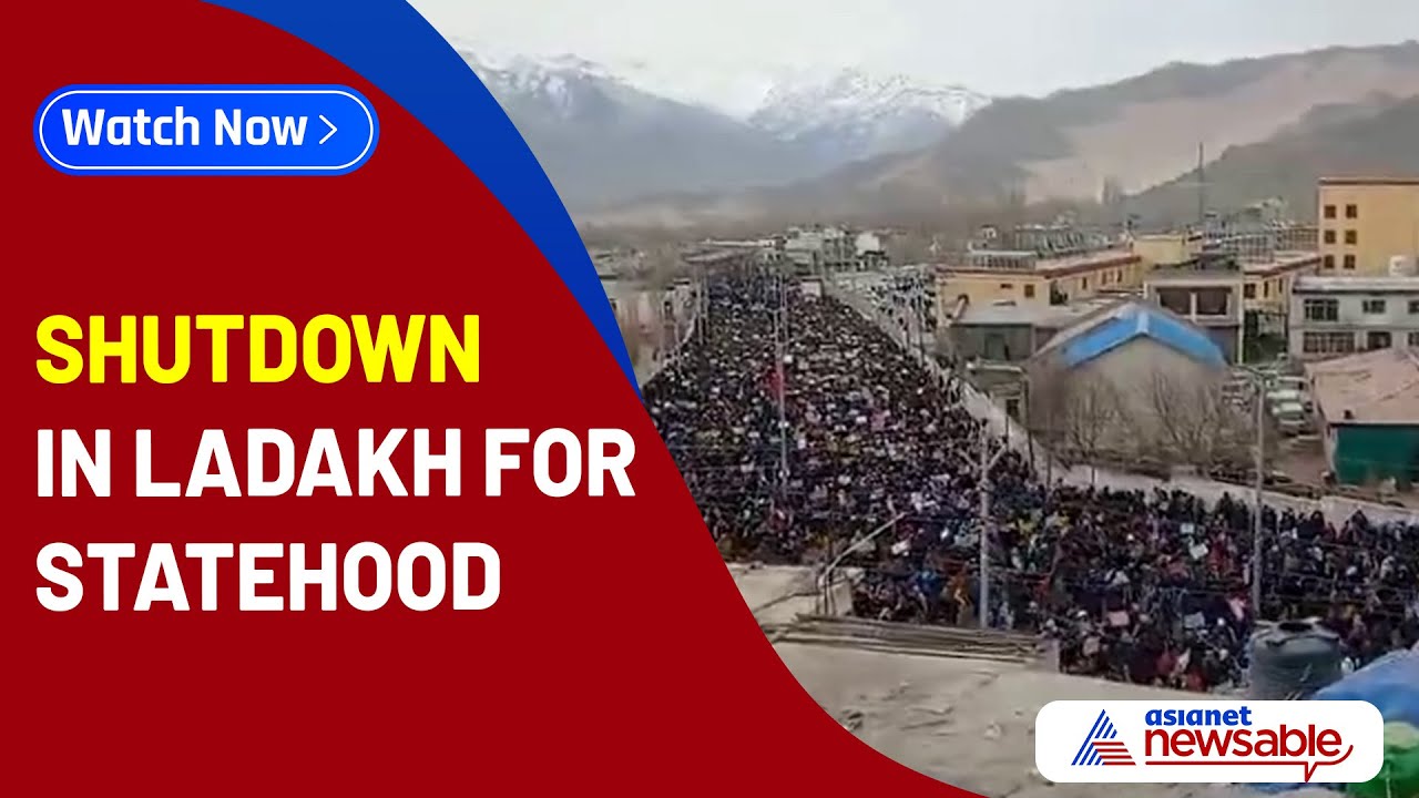 Ladakh Witnesses Complete Shutdown As Thousands Demand Statehood Ladakh witnesses complete shutdown as thousands demand statehood