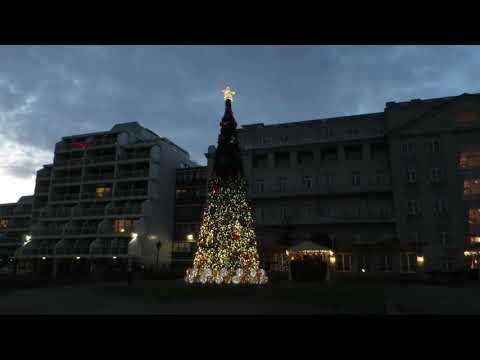 Kerstboom voor het Grand Hotel Huis ter Duin te Noordwijk