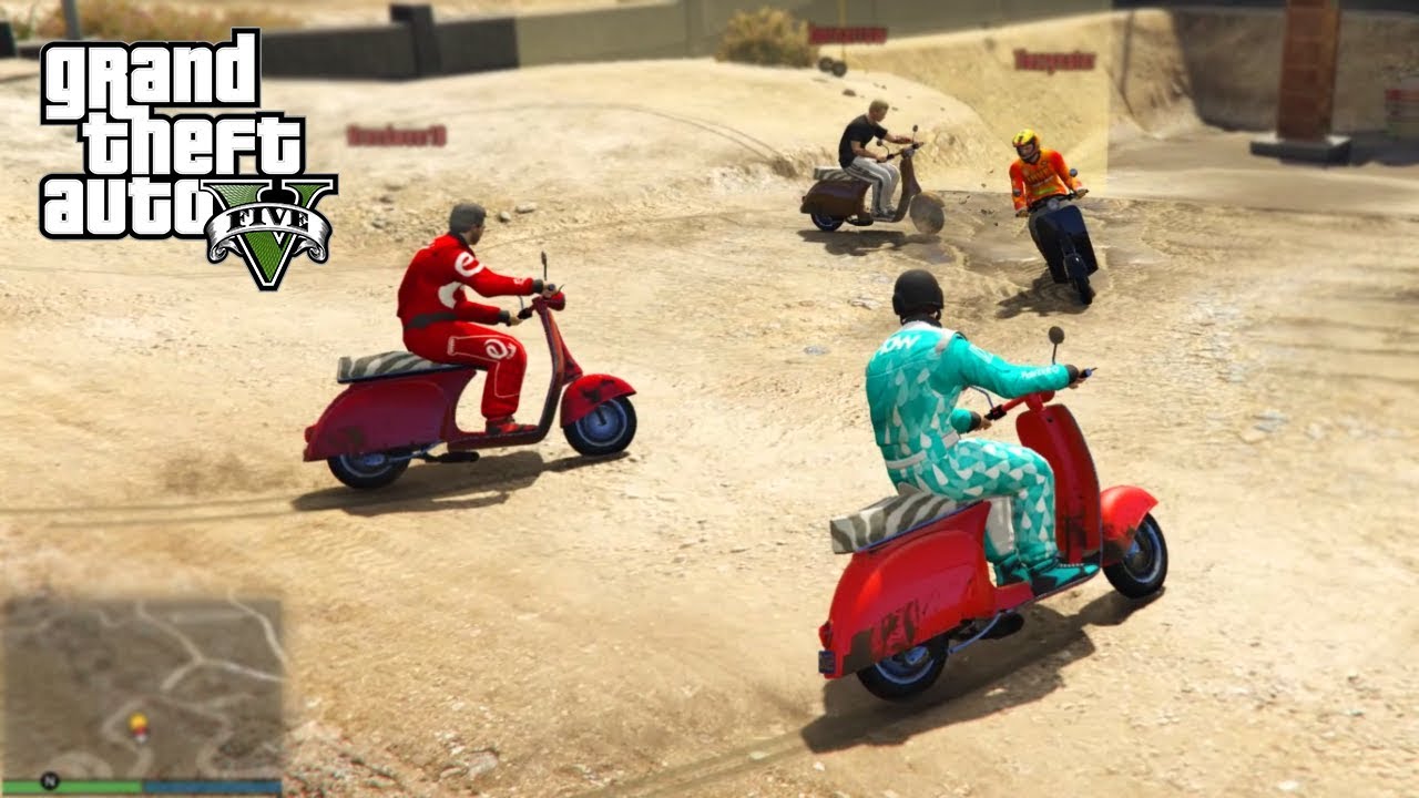 GTA V GEKKE SCOOTER RACE! YouTube