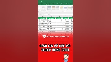 Cách lọc dữ liệu với SLICER trong Excel #daotaotinhoc #tinhocvanphong #excel