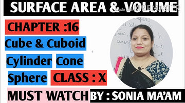 Surface Area & Volume /  Class :X / Chapter :16 / All Formulas / Exercise : 16.1/ Question No.1,2,3