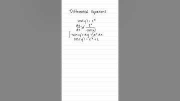 First Order Differential Equations!!
