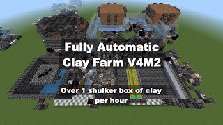 Fully Automatic Clay Farm (Minecraft Bedrock Edition)