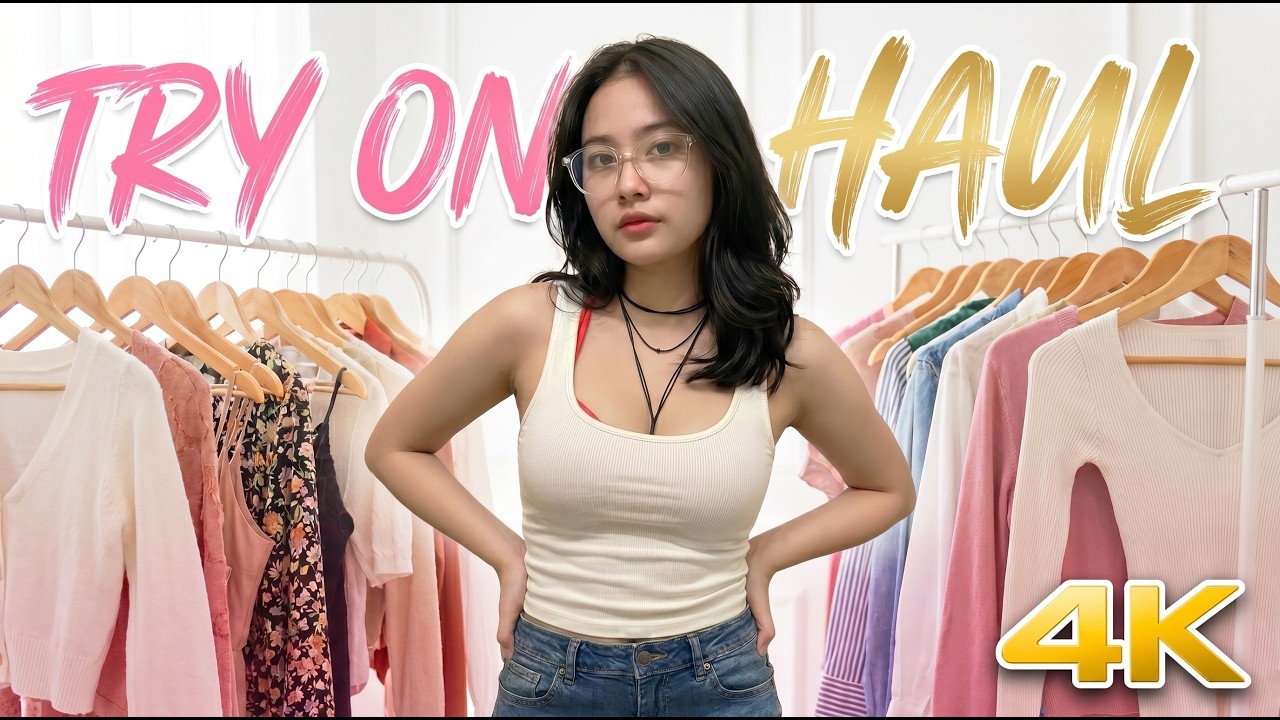 4K Try-On Haul | 4K Transparent micro bikini & Lingerie Chic Mesh Dress Try On haul