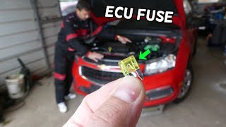 CHEVROLET CRUZE ECU ENGINE COMPUTER FUSE LOCATION REPLACEMENT. ECU ECM PCM FUSE