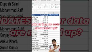 Fix date errors in Excel with this trick !#excel #excelshortcuts #exceltricks #spreadsheets #shorts