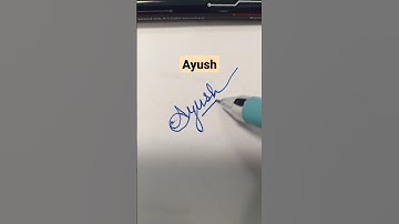 Ayush Signature Sample #shorts #ytshorts #youtubeshorts #viral #art #drawing #india