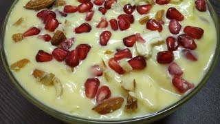 Fruit Custard Recipe | How To Make Fruit Custard At Home | Healthy Dessert Recipe | फ्रूट कस्टर्ड |