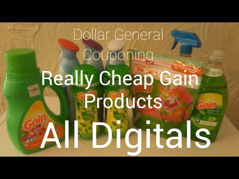 Dollar General Couponing// 1.12 Gain Detergent// 5 off 30 Gain