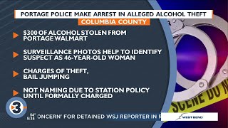 Madison woman arrested after stealing $300 in alcohol from Portage Walmart