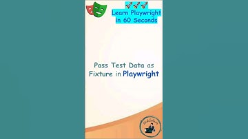 Playwright With TypeScript | Pass Test data as Fixture in Playwright  #playwrightautomation #shorts