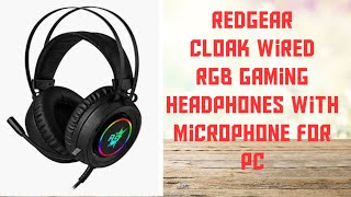 #Red Gear Cloak Wired RGB Gaming Headphones with Microphone for PC #Freefire#PubG#Call of Duty