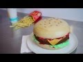 Einfache, Fondantfreie Cheeseburger Torte - Hamburgerkuchen ohne Fondant Tutorial - Kuchenfee