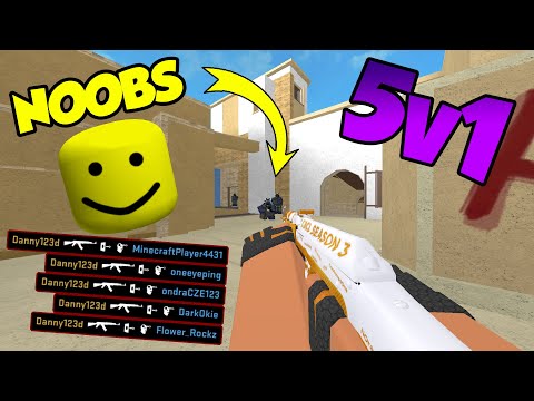 Danny123d vs 5 NOOBS (Counter Blox)