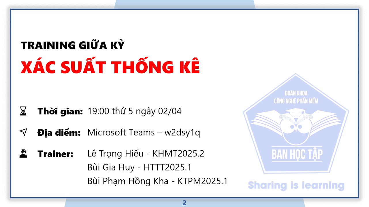 [BHTCNPM] TRAINING XÁC SUẤT THỐNG KÊ - GIỮA KỲ 2 NH 2025-2026