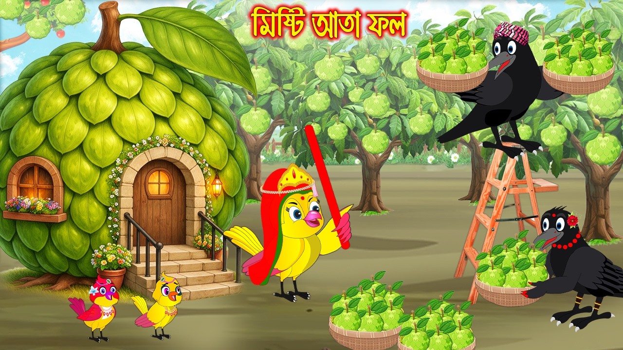 মিষ্টি আতাফল | Misti Atafol | Bangla Cartoon | Bengali moral stories | Tuni Pakhir Golpo | Pakhi