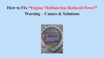 How to Fix “Engine Malfunction Reduced Power” Warning – Causes & Solutions