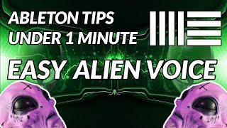 Ableton Tips under 1 Minute : ALIEN EFFECT VOCAL / Ableton Live Vocoder Tutorial Beginner