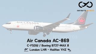 Infinite Flight // Air Canada B38M AC-869 // London LHR - Halifax YHZ Infinite Flight // Air Canada B38M AC-869 // London LHR - Halifax YHZ