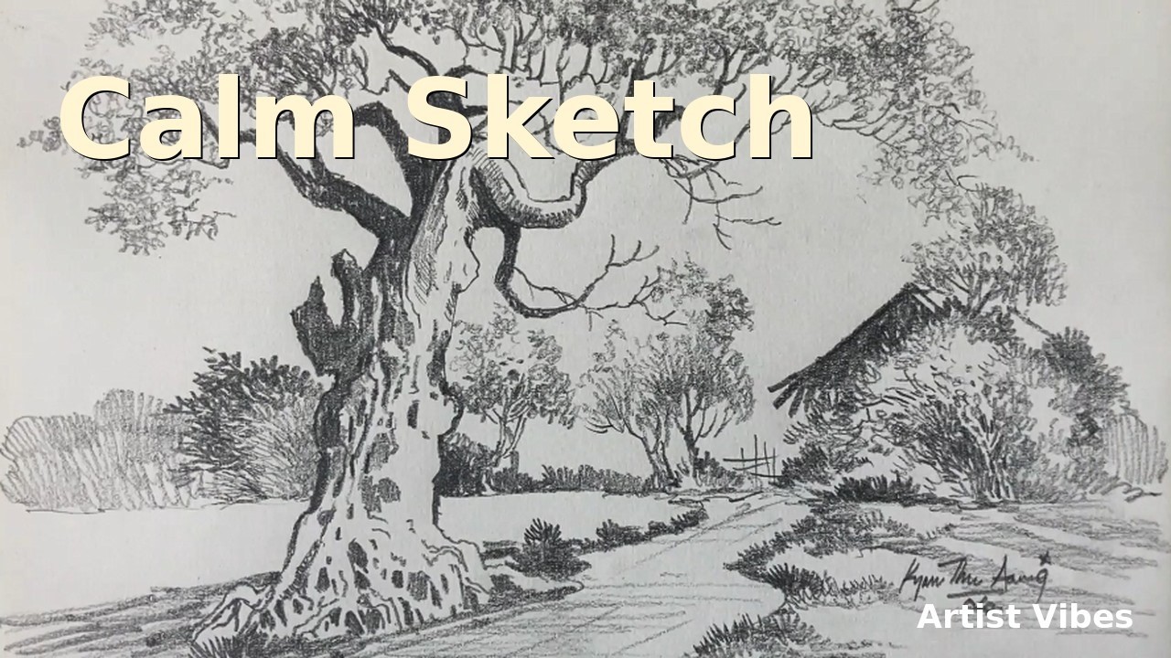 Calming Tree Drawing “Calm Tree Sketch – Real Pencil Art” - YouTube