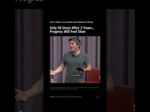 John Collison - Great Startups Feel Painfully Slow at First - YouTube