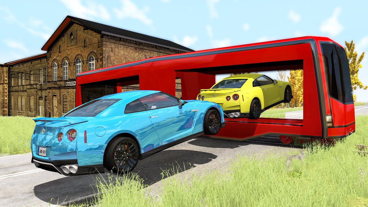 Funny Moments Fails, Near Misses Cars #2 - BeamNG drive