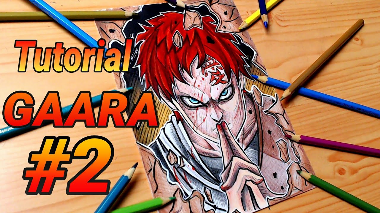 Desenho de Gaara de Naruto para colorir