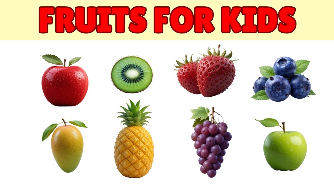 Fruits Name for Kids | Fruit Names & Benefits | Kids Learning Video 