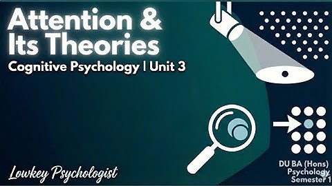 Attention in Cognitive Psychology | Unit 2 | DU BA (Hons) Psychology Sem 1 | Theories & Models