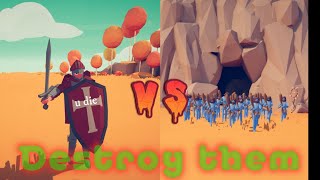 the knight VS 30 Cavemen(First person)/TABS screenshot 1