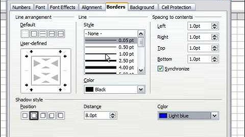 Add a Border in OpenOffice Calc