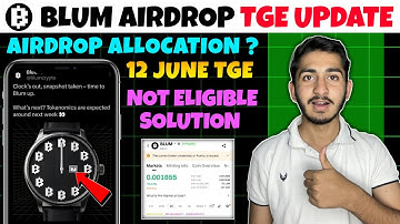 Blum Airdrop new update today | Blum Airdrop not eligible | Blum listing date | Blum token price