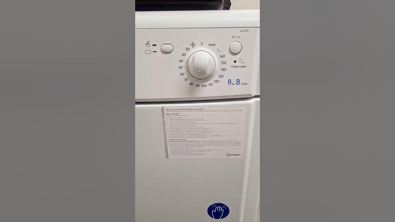 Indesit IDC8T3 Condenser Tumble Dryer Full Cycle YouTube