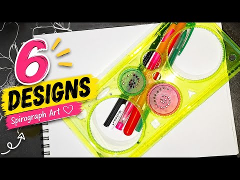 Spirograph Art 😍 I Made 6 Beautiful Designs Using a Spirograph Tool 😍✨