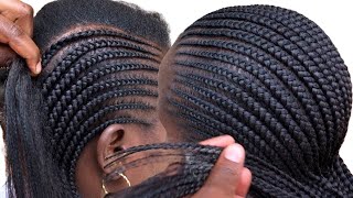 How I add braids on Ghanian Lines#yebo #braiding| parting Lines @JANEILHAIRCOLLECTION