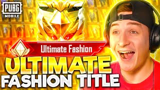 I GOT ULTIMATE FASHION TITLE (0.0001% ULTRA RARE) -  PUBG MOBILE