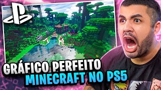 JOGUEI MINECRAFT NO PLAYSTATION 5 E FOI INCRÍVEL!