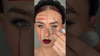 easy halloween makeup 🤡  @Sculpted by Aimee UK second skin foundation @Charlotte Tilbury concealer @