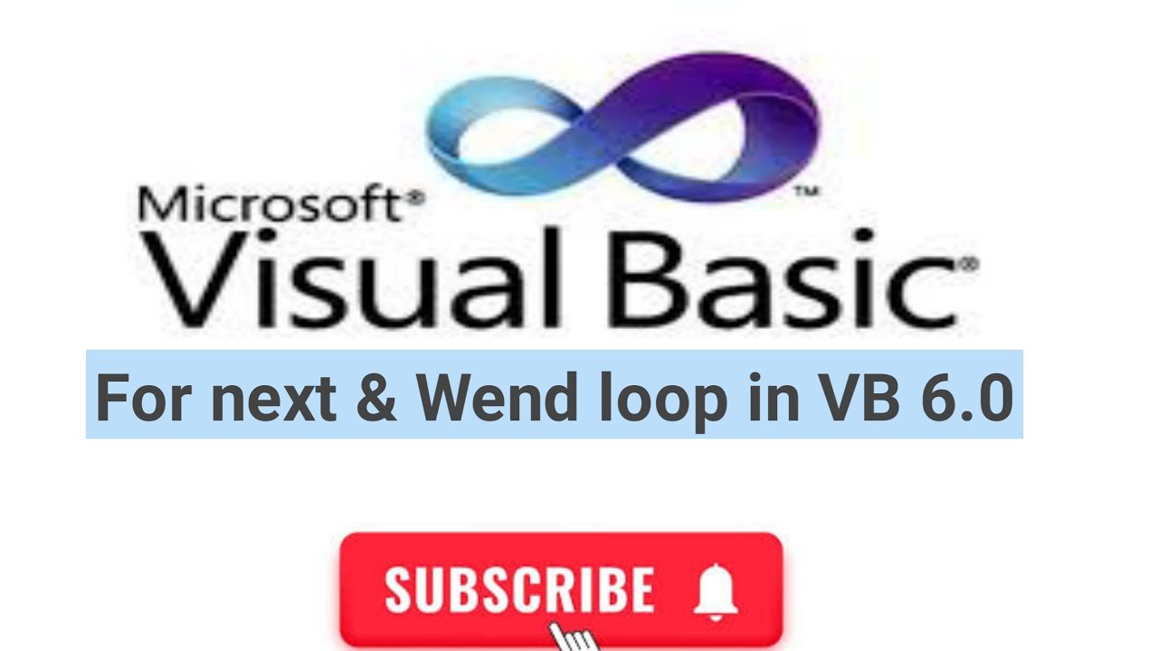 BCA IV Sem: For next loop and wend loop in Visual Basic - YouTube