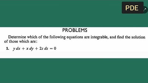method of Pfaffian differential equation  ydx + xdy + 2zdz = 0 easy steps