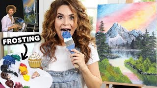 i tried following a bob ross tutorial using frosting