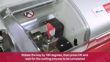Cut by copy of edge cut keys with Dezmo key cutting machine | Keyline