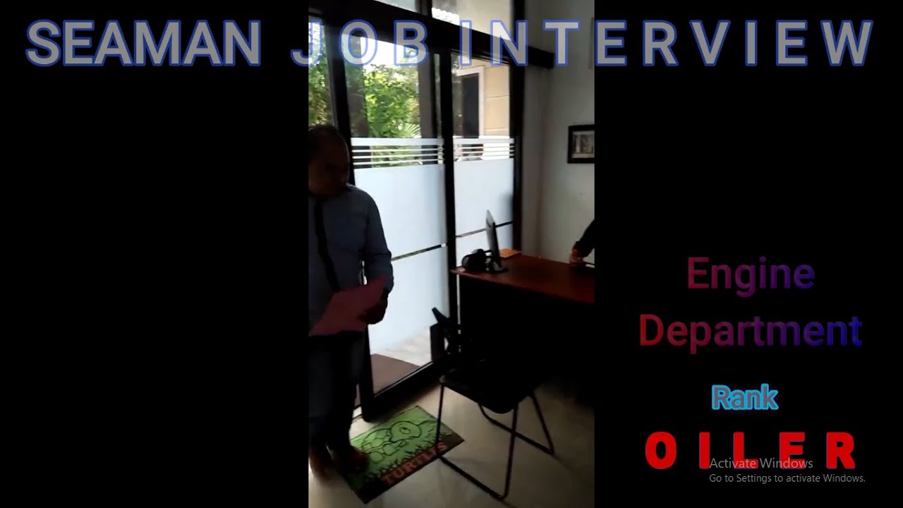 Marine Job Interview Engine Department Oiler YouTube