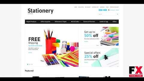 Preview Stationery Responsive OpenCart Template TMT