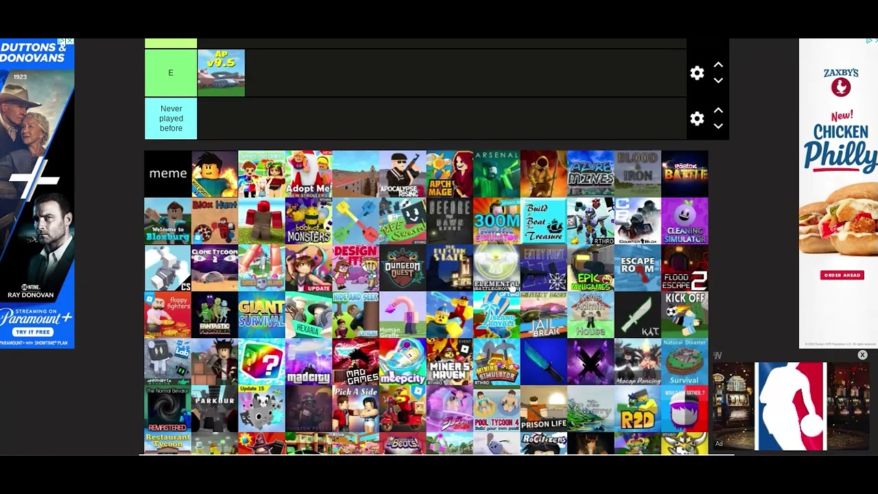 Roblox Games tierlist by Kate298100 on DeviantArt