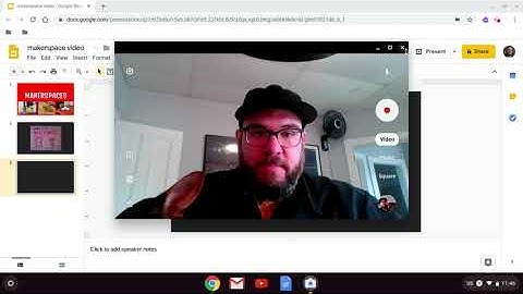 Adding a video from your webcam to Google Slides