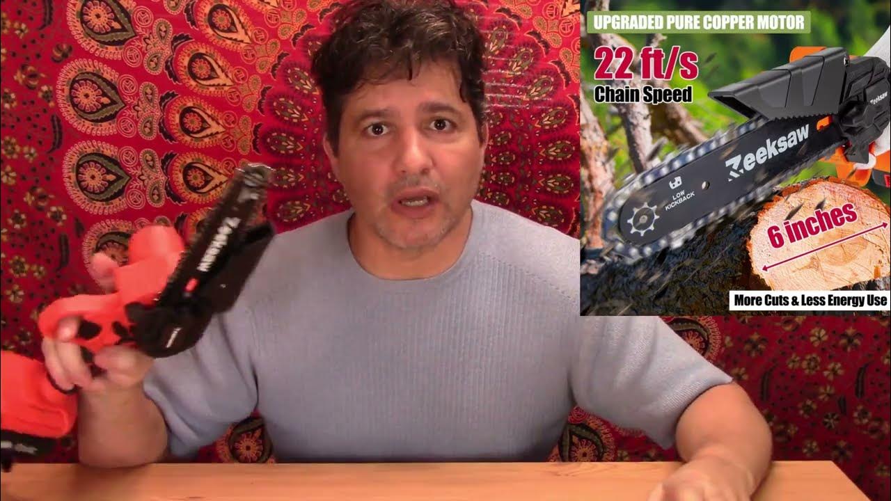 Mini Cordless Chainsaw - Zeeksaw - YouTube