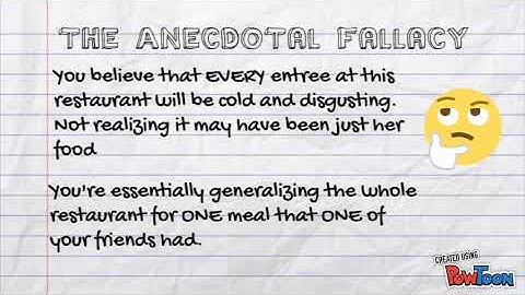 The Anecdotal Fallacy