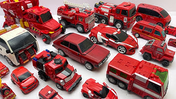Transformers car toys Collection Hello Carbot Tobot Rescue Transformation Red Color 빨간색 변신 로봇 장난감